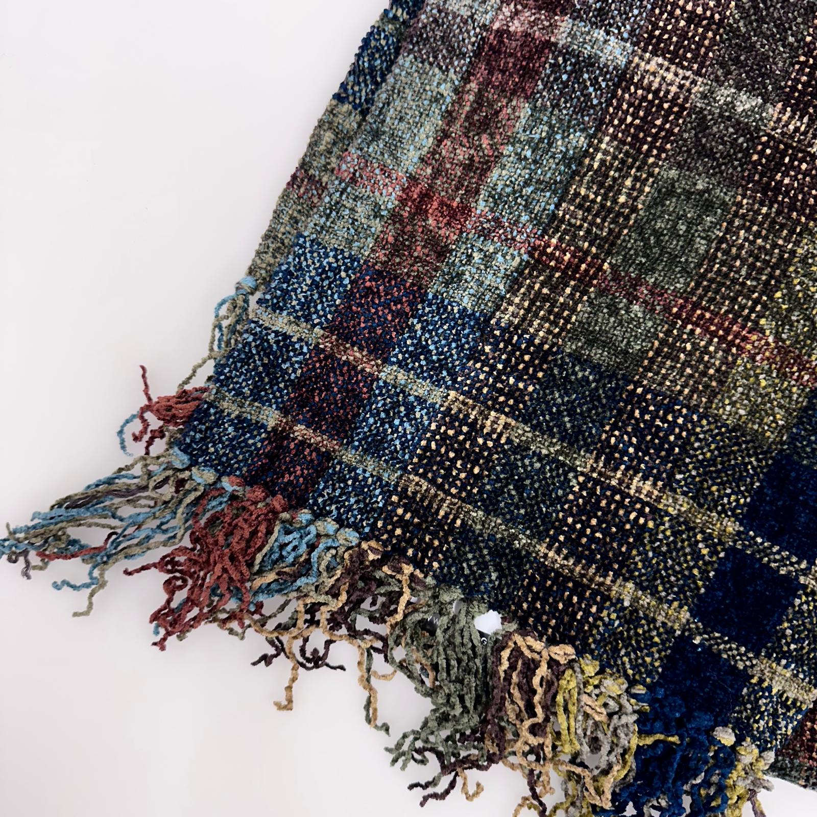 Balenciaga Le Dix sciarpa in tessuto effetto ciniglia multicolor