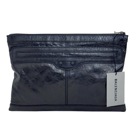 Balenciaga Pochette Classic Clip in pelle nera Arena