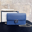 Borsa Gucci Wallet on Chain Interlocking in Pelle Avion