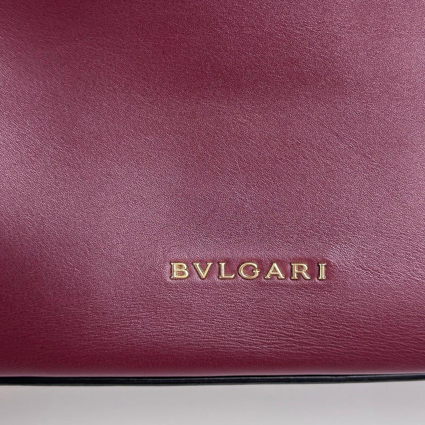 Borsa Bvlgari a mano Serpenti Forever in pelle bordeaux