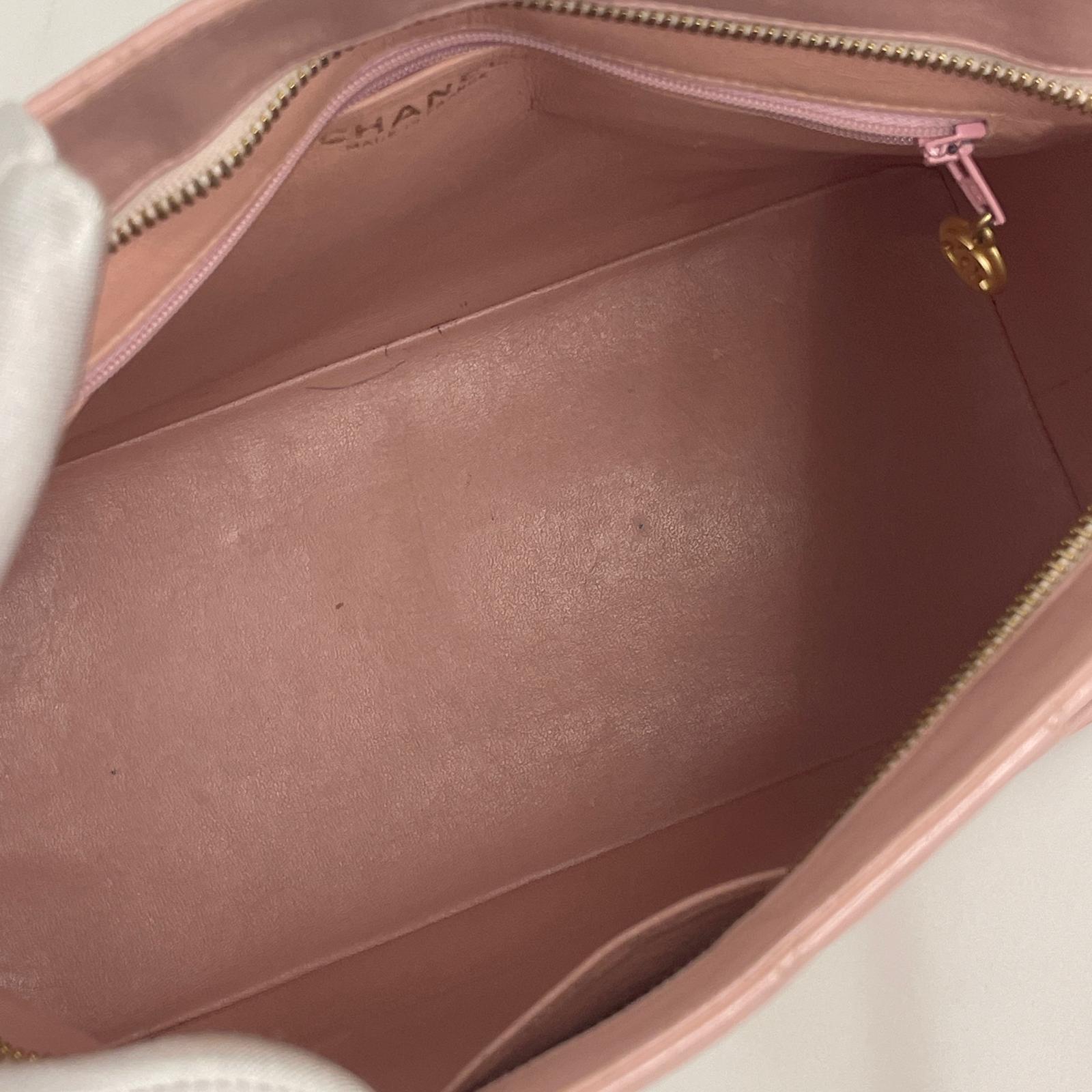 Borsa Chanel Medallion in Pelle Liscia Rosa