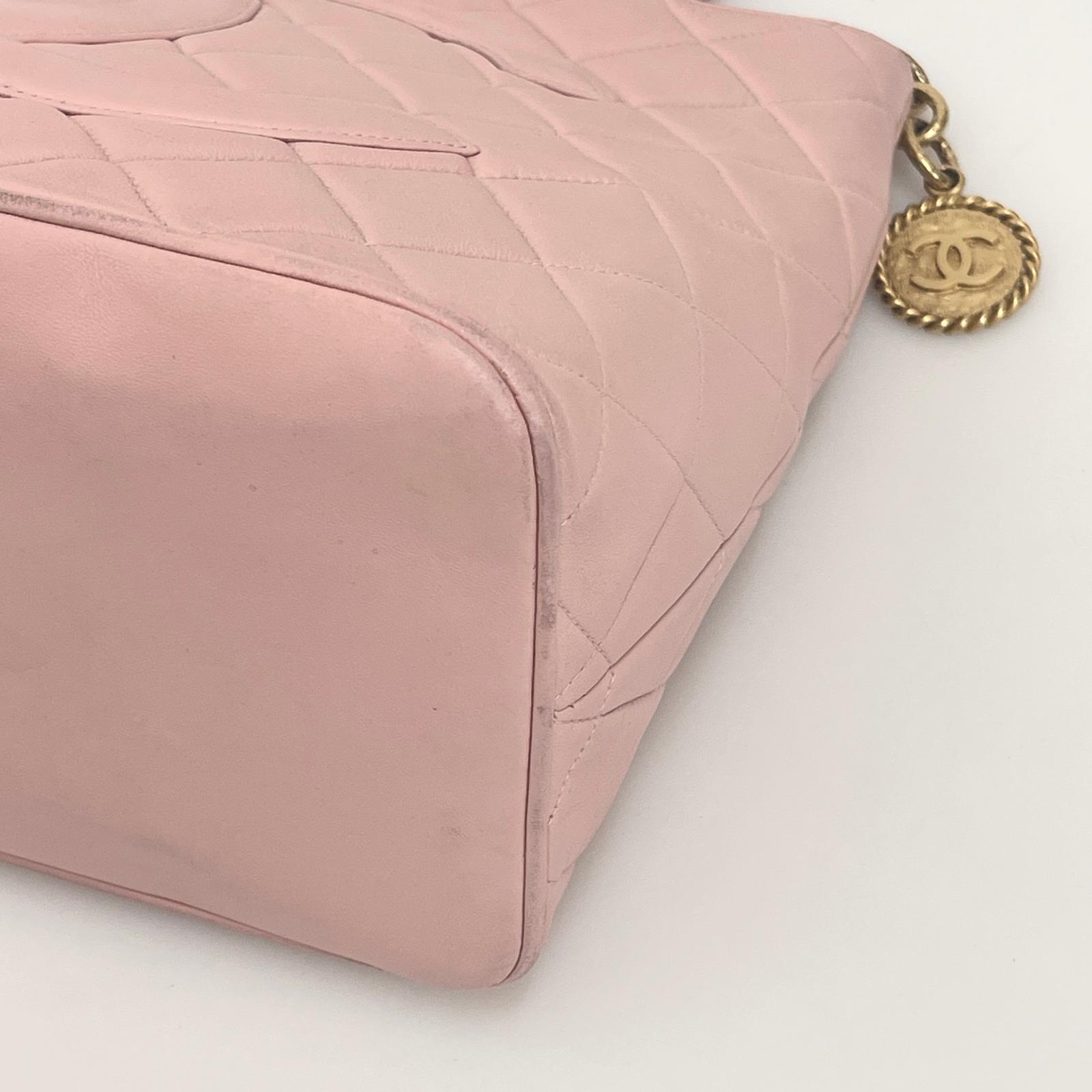 Borsa Chanel Medallion in Pelle Liscia Rosa