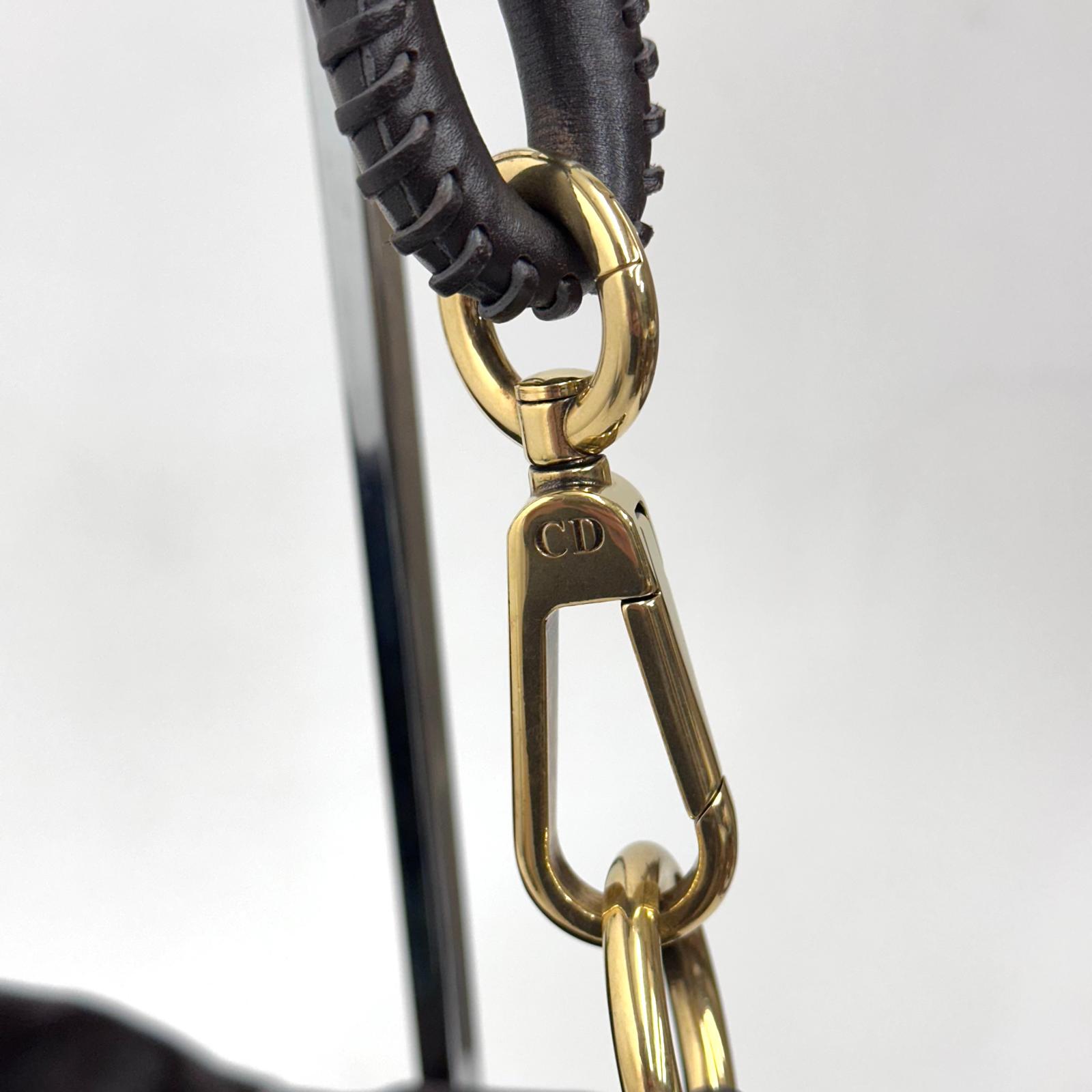 Borsa Dior Libertine a spalla in pelle marrone morbida