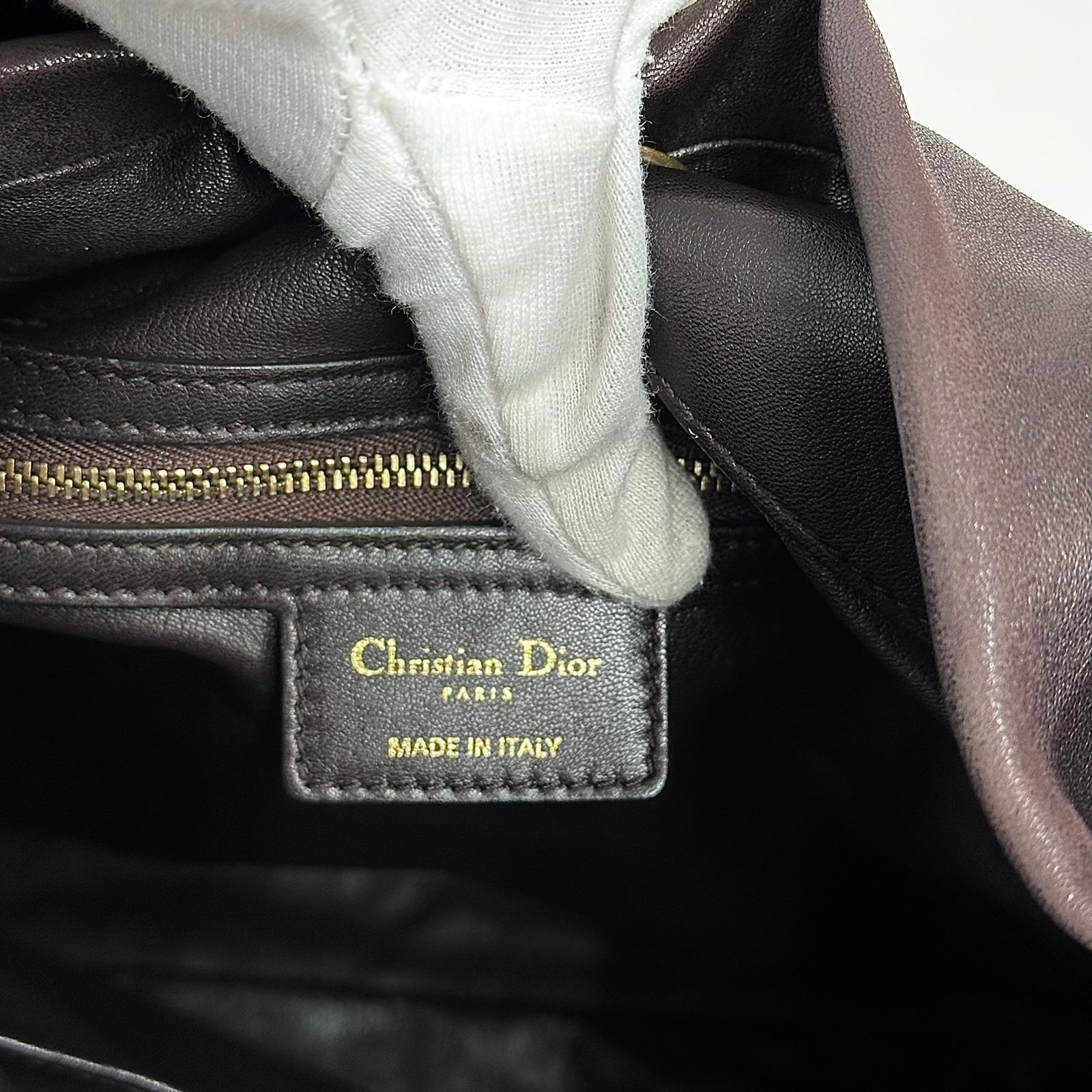 Borsa Dior Libertine a spalla in pelle marrone morbida