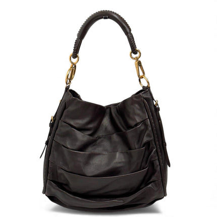 Borsa Dior Libertine a spalla in pelle marrone morbida