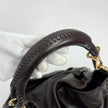 Borsa Dior Libertine a spalla in pelle marrone morbida