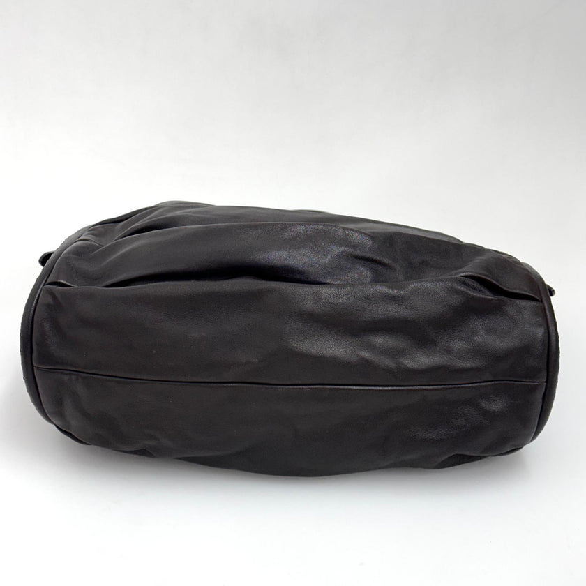 Borsa Dior Libertine a spalla in pelle marrone morbida