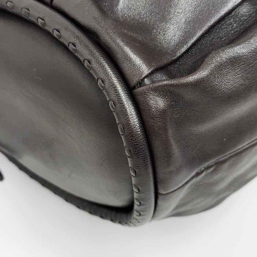 Borsa Dior Libertine a spalla in pelle marrone morbida