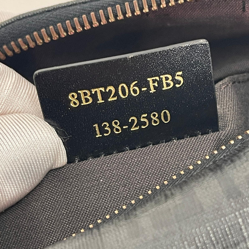 Borsa Fendi a Tracolla in Tela Rivestita Zucchino Nero
