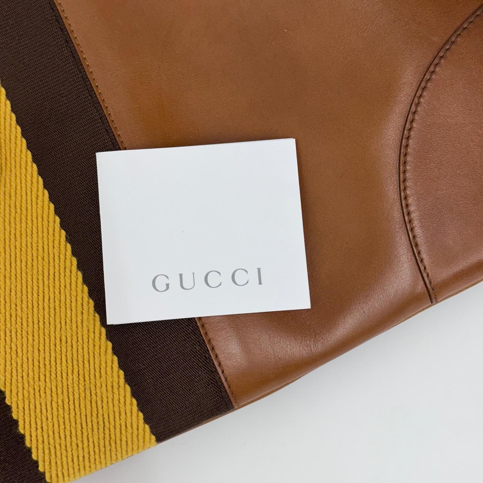 Borsa Gucci Jackie Vintage in Pelle con Web Stripe