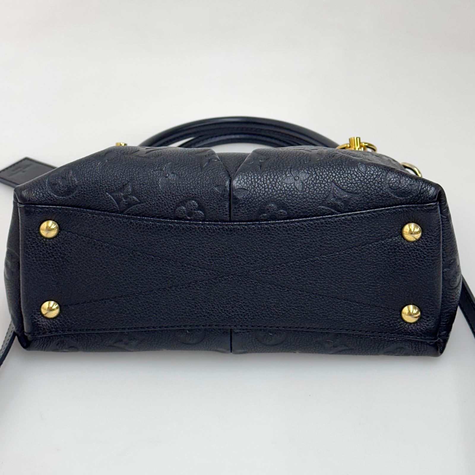 Borsa Louis Vuitton V Tote BB in pelle Monogram Empreinte nera