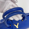 Borsa Saint Laurent Chyc Cabas in Pelle Blu Elettrico