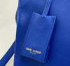 Borsa Saint Laurent Chyc Cabas in Pelle Blu Elettrico