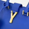 Borsa Saint Laurent Chyc Cabas in Pelle Blu Elettrico