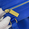 Borsa Saint Laurent Chyc Cabas in Pelle Blu Elettrico