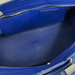 Borsa Saint Laurent Chyc Cabas in Pelle Blu Elettrico