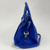 Borsa Saint Laurent Chyc Cabas in Pelle Blu Elettrico