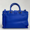 Borsa Saint Laurent Chyc Cabas in Pelle Blu Elettrico