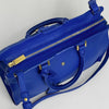 Borsa Saint Laurent Chyc Cabas in Pelle Blu Elettrico