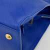 Borsa Saint Laurent Chyc Cabas in Pelle Blu Elettrico
