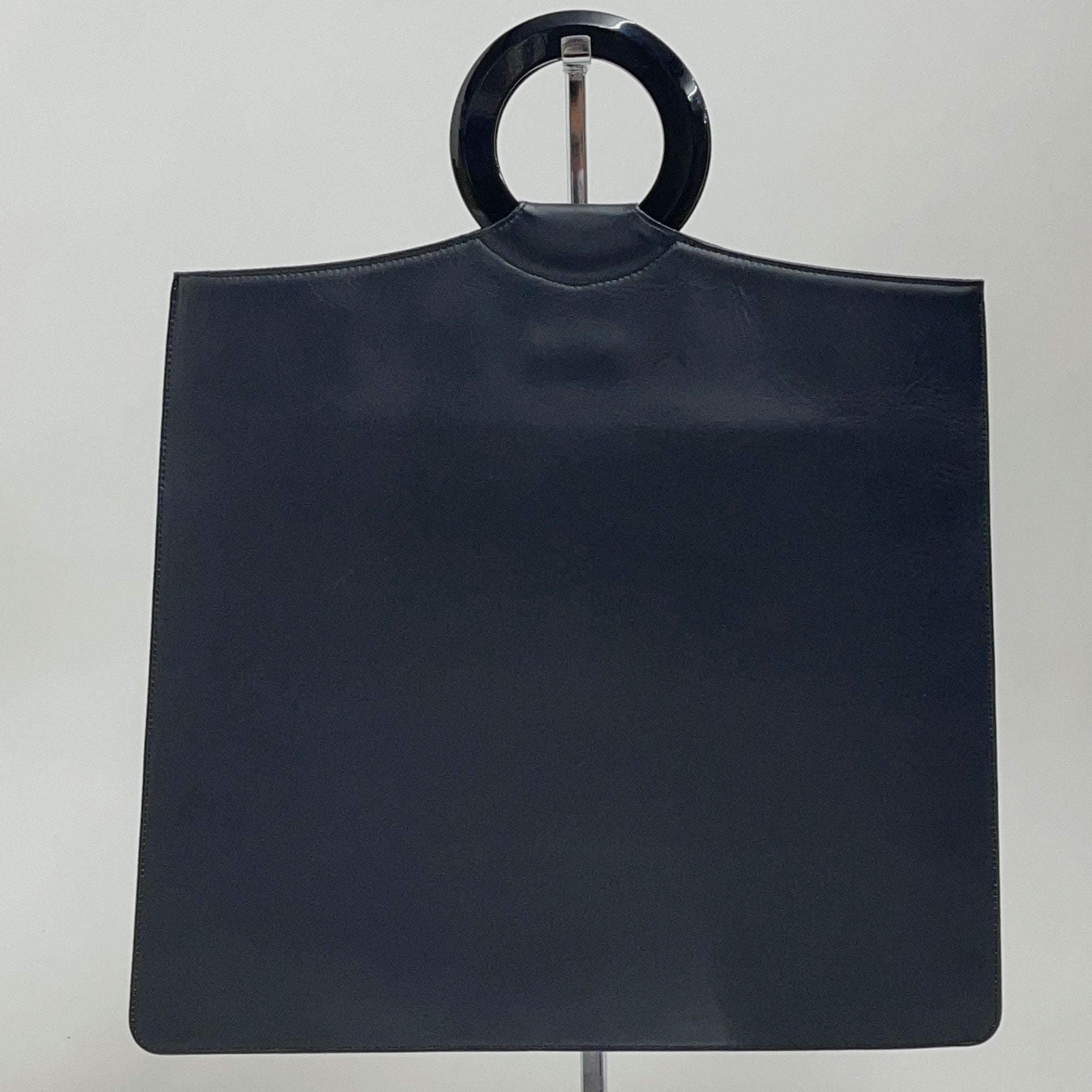 Borsa Saint Laurent Ring Tote in Pelle Nera