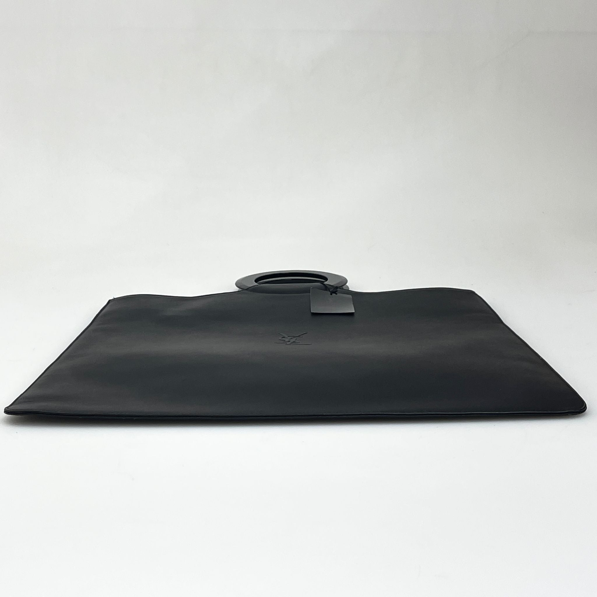 Borsa Saint Laurent Ring Tote in Pelle Nera