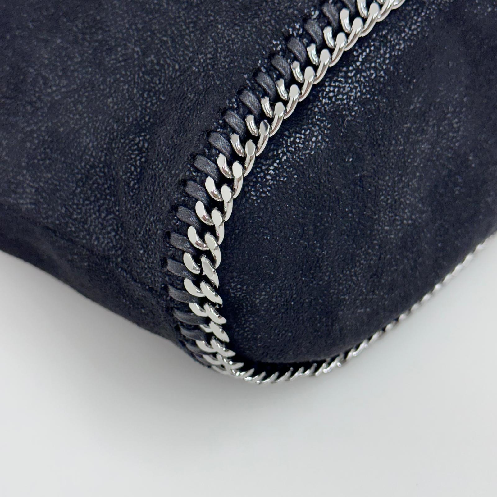 Borsa Stella McCartney Falabella Bucket Mini Shaggy Deer nera