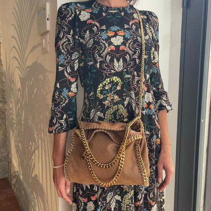 Borsa Stella McCartney Falabella Cuoio e Oro