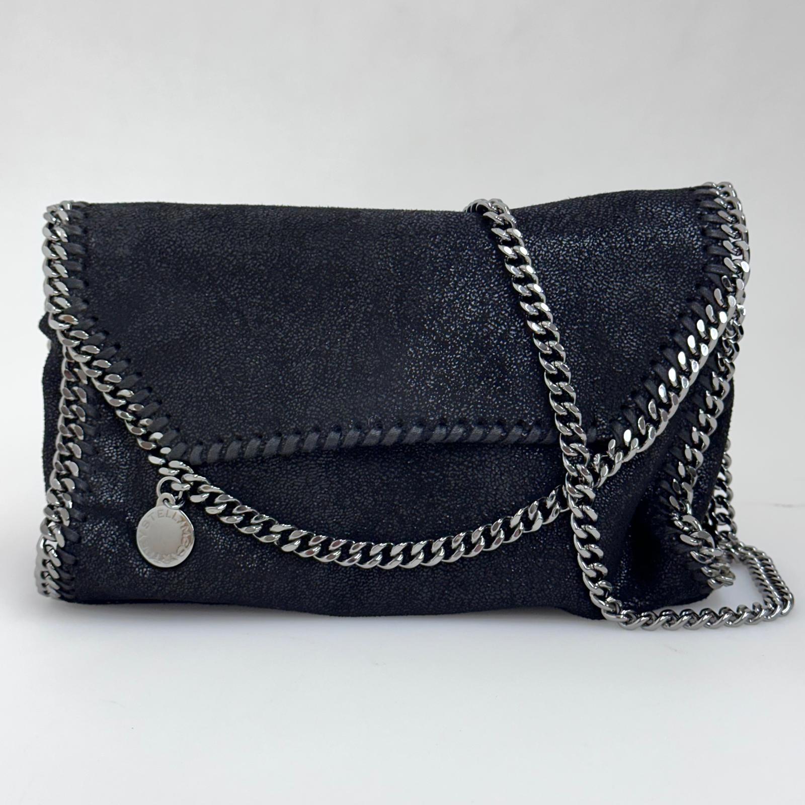 Borsa Stella McCartney Falabella Pochette con catena Nera