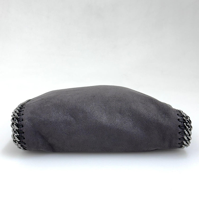 Borsa Stella McCartney a spalla Falabella Mini in eco suede grigia