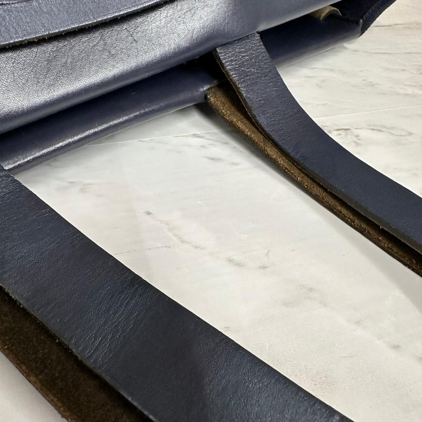 Borsa Hermès Herbag Zip MM in Tela Blu Navy e Pelle – Completa di Dustbag