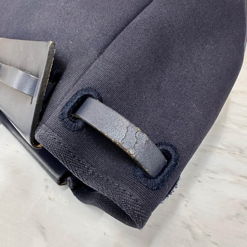 Borsa Hermès Herbag Zip MM in Tela Blu Navy e Pelle – Completa di Dustbag
