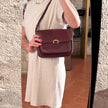 Borsa a Tracolla C de Cartier in pelle bordeaux box anni ’90