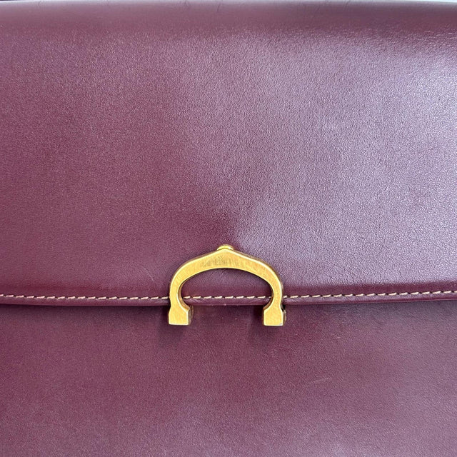 Borsa a Tracolla C de Cartier in pelle bordeaux box anni ’90