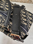 Borsa da viaggio Dior Oblique con doppia tasca e tracolla regolabile – fine anni ’90