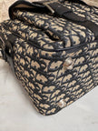 Borsa da viaggio Dior Oblique con doppia tasca e tracolla regolabile – fine anni ’90