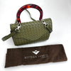 Bottega Veneta Borsa Intrecciato Verde Oliva con Manico Tartarugato