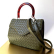 Bottega Veneta Borsa Intrecciato Verde Oliva con Manico Tartarugato