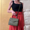Bottega Veneta Borsa Intrecciato Verde Oliva con Manico Tartarugato