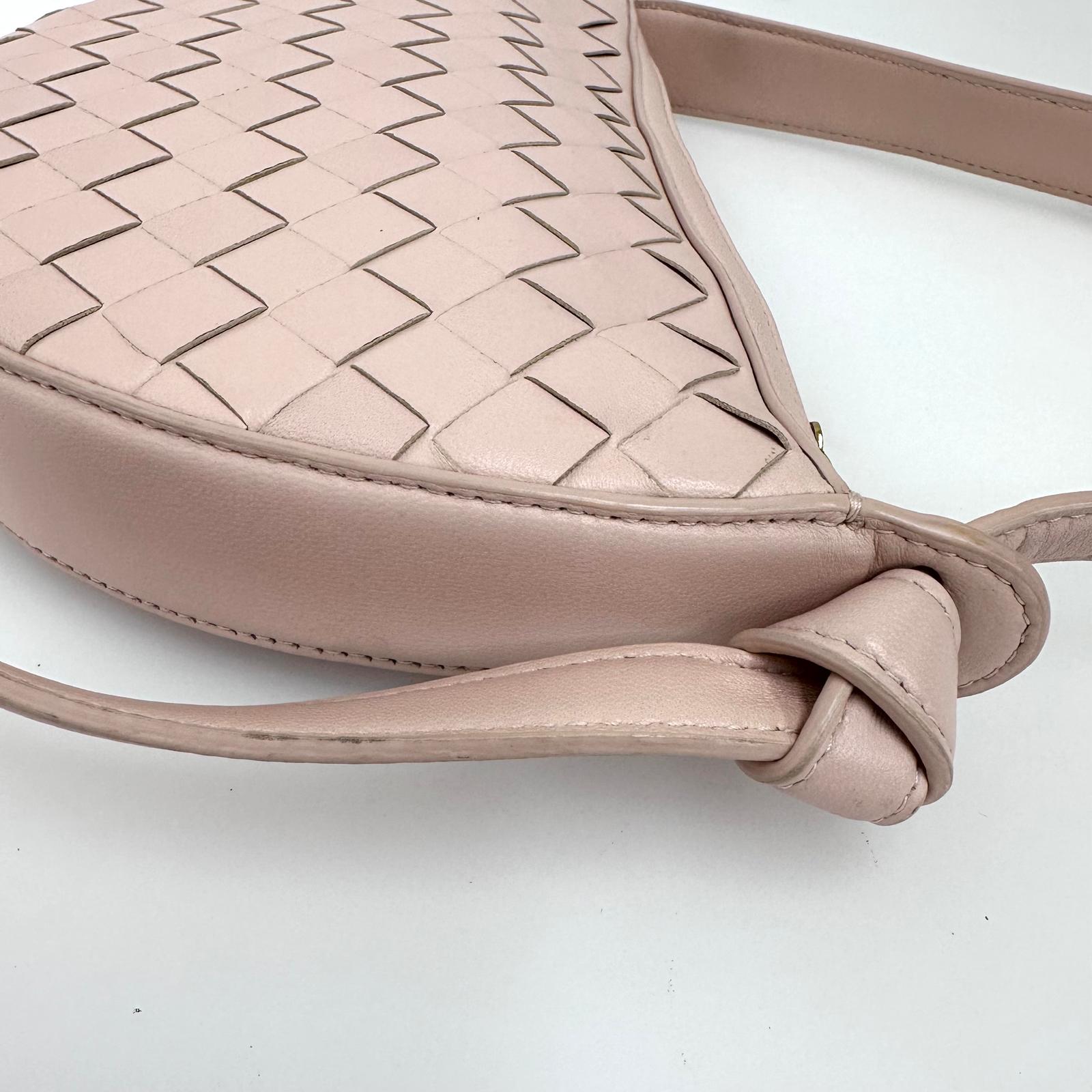 Bottega Veneta Borsa Mini Sunrise Intrecciato Rosa Cipria