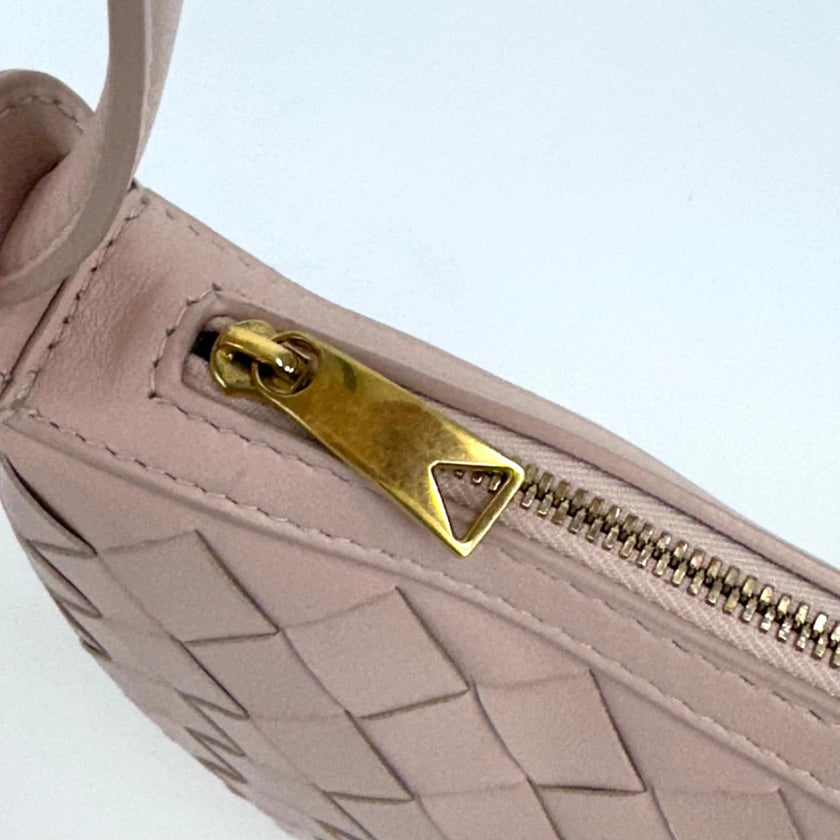 Bottega Veneta Borsa Mini Sunrise Intrecciato Rosa Cipria