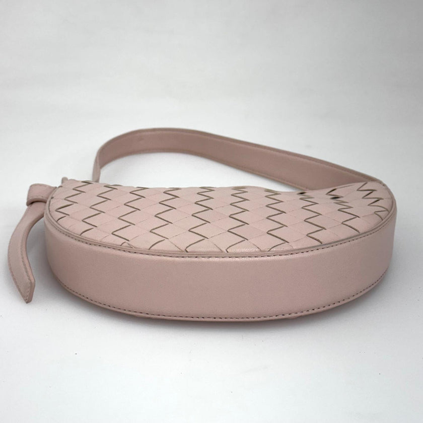 Bottega Veneta Borsa Mini Sunrise Intrecciato Rosa Cipria