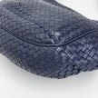 Bottega Veneta Borsa a due vie modello hobo in pelle intrecciata blu