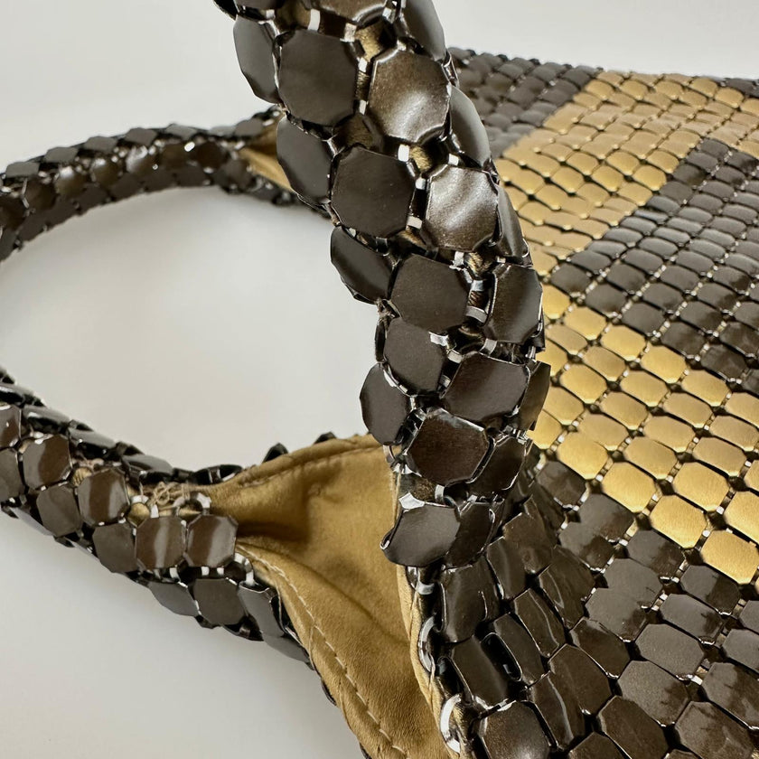 Bottega Veneta Mini Borsa Tote in Metallo Intrecciato