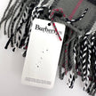 Burberry Sciarpa in lana con stampa check grigia mai usata