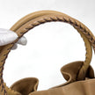 Bvlgari Borsa Twist in pelle martellata beige a due vie