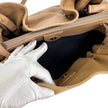 Bvlgari Borsa Twist in pelle martellata beige a due vie
