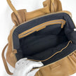 Bvlgari Borsa Twist in pelle martellata beige a due vie