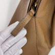Bvlgari Borsa a mano in pelle martellata color biscotto