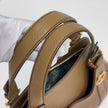 Bvlgari Borsa a mano in pelle martellata color biscotto